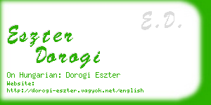 eszter dorogi business card